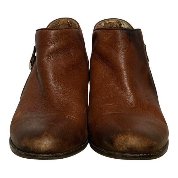 Vionic Brown Leather Side Zip Ankle Booties Women's Size 10 Orthotic Shoes - Picture 2 of 8